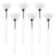 6 Pieces Fan Brushes Soft Facial Applicator Brushes Fan Mask Brushes Makeup Brushes Cosmetic Tools w