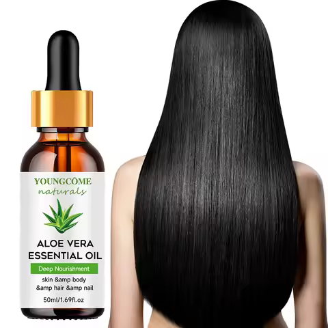 Pure aloe vera moisturizing essential oil nourishes the skin, body, hair, and nails,Healthy hair,Rev