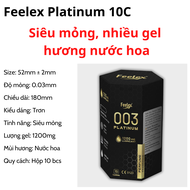Bao cao su Feelex 003 Platinum hương nước hoa siêu mỏng nhiều gel bôi trơn