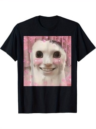 Ahh Cat Meme Funny Dank Cursed Weirdcore T-Shirt, 100% Cotton, Round Neck, Short Sleeve - Available 