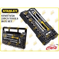 STANLEY STMT74726-8C 1/2" 23PCS 8MM-32MM SOCKET SET RACHET EXTENSION BAR UNIVERSAL JOINT 75095 75-09