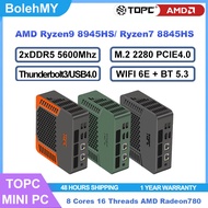 TOPC New Arrival AMD Ryzen9 8945HS/Ryzen7 8845HS Thunderblot Support EGPU Radeon 780M Gaming MINI PC