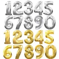 107cm Large Size Silver Number Aluminum Film Balloon Baby 100 Days Birthday Party Background Scene D