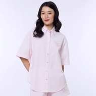 BODY GLOVE Womens SEERSUCKER Shirt เสื้อเชิ๊ตแขนสั้น ผู้หญิง สีชมพู