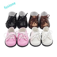 FUSIONEDGE 1 pair  Canvas Doll Shoes, Lace-up Mini Doll Leather Shoes, Shoes for Dolls Accessories C