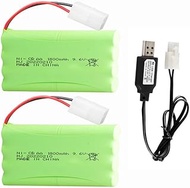 9.6V 1800mAh NiCd Rechargeable Battery with KET-2P Fit for Nerf terrascout Robot 1984 New Bright D-1
