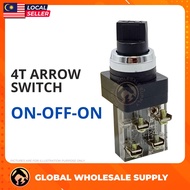 25mm / 30mm 4T Arrow Switch Button Switch ON-OFF / ON-OFF-ON Selector Button Switch Maintained Self