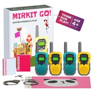 MIRKIT GO! Game: 4X Walkie Talkies for Kids & 4 Kids Games: Scavenger Hunt, Capture The Flag, Police