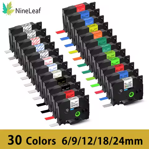 6/12/18/24mm for Brother Laminated Tape 231 Compatible for Tze-Label Tape tze231 for P-touch PTH110