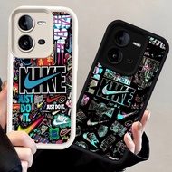 N84 Fashionable Art Silicone Black White Casing for VIVO T4 Y28 Y28s Y17S V25E iQOO Z9 Z10 Z9X 13 V2