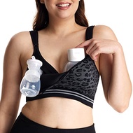 Momcozy 4-in-1 Pumping Bra Hands Free, Fixed Padding Nursing Bra & Maternity Bra, YN12 Wearable Brea