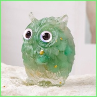 Crystal Owl Figurine Resin Owl Decoration Sculpture Owl Figurine Home Decor 4.8x4cm/1.89x1.57 Inches