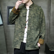 Chinese Style Coat for Men, Large Size Zhongshan Retro Style Coat for Men