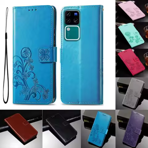 Skin Leather Case For vivo V30 Pro 5G Y17s V29 Y200 S18 S17 Pro V29e Y36 Y27 Y36i Luxury Phone Coque