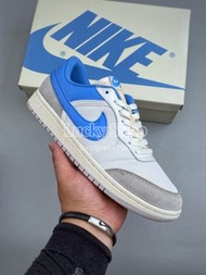 全新🌸Nike Jordan 1 Low Retro 北卡藍白灰 舒適百搭休閒鞋