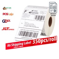 A6 Thermal Sticker Thermal Paper Shopee Waybill Shipping Label Consignment Note Sticker 100*150mm / 10*15cm