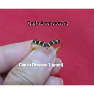 1 Gram Light Gold Adult Ring