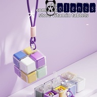 GLENES Weekly Pill Container, Magnetic 8-Grid Medicine Storage Box, Drug Container Reusable Leak-pro