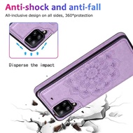 For Samsung Galaxy A51 A71 A81 A91 A21 A11 A21S A52 A72 A12 A42 A32 A22 A82 A13 A53 A73 5G Phone Case Butterfly Floral Flip Soft Leather Wallet Holder Cover