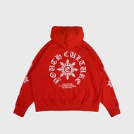 Epidemic Hoodie Double Zipper [BOXY FIT] 330 Gsm Avviso Red Hoodie Boxy Hoodie Oversized