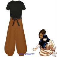 WELLNESSSPOT Toji Fushiguro Cosplay Costume, Cool Black Jujutsu Kaisen Cosplay Costume, Sleeve Top P