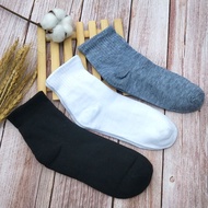 Men's Women's Socks Black White Gray Adult Sports Socks
