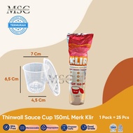 Thinwall Sauce Cup 150 Clear BrandML/desert cup Food Container Lunch Box Bekas Makanan
