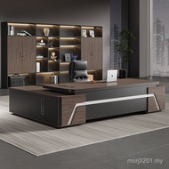 Simple z Home Desk Manager Office Supervisor Boss Modern Big Work Table Chair Table Combination Pres