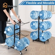 2/ 3 Gallon Bucket Rack 4 Layers Black Wheels - Portable Anti-Rust Drinking Gallon Rack - 2/ 3 Gallo