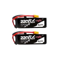 2 Packs CNHL Black Series 2200mAh 3S 11.1V 30C Lipo Battery with XT60 Plug For RC CAR Airplane Lipo 