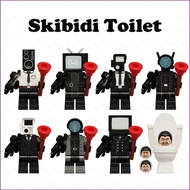 SQ4 Skibidi Toilet Minifigure Building Blocks Gift For Kids Speakerman Monitor Man TV Man Model Doll