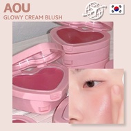 AOU Glowy Cream Blush 2.3g Dewy Cream Cheek Tint Natural Radiant Flush 8 Types Made in Korea