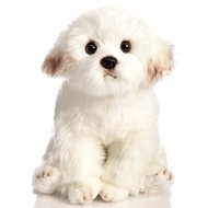 HollyHOME Bichon Frise Plush Puppy Stuffed Animal Realistic Dog Plush Toy Pet Gift for Kids 13 Inch