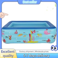 E7G-2.1M Large Inflatable Pool Bubble Bottom Ocean World  Blue