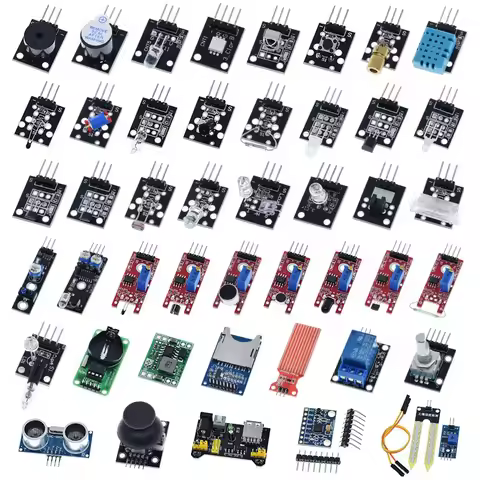 For Arduino 45 Kinds of Sensor Digital Temperature Humidity RGB LED Soil Buzzer Sound Ultrasonic Rai