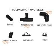 PVC CONDUIT FITTING BLACK FOR 20MM CONDUIT PIPE