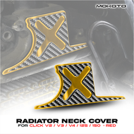 MOKOTO CLICK V2 / V3 / V4 / 150 ACRYLIC RADIATOR NECK COVER CARBON GARNISH FOR HONDA CLICK 125i V2 V