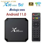 Kotak TV Pintar X96 Mini 5g Android 11.0 Amlogic S905w2 2.4g/5g Wifi Bluetooth X96mini 4k Pemain Med