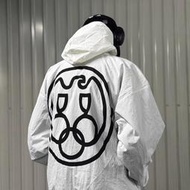 yeezy侃爺聯名Gosha美式高街防曬印花拉鏈連帽風衣帽衫男女外套潮