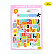 FLUFFY 0MELET-SUMMER ALPHABET STICKER A6