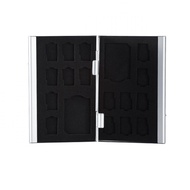 1CLICK2BUY Memory Card Aluminum Storage Box 18in1 16 MicroSD and 2 SD Card - JJC