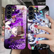 Suitable for Samsung S24 Glass Phone Case S25Ultra Demon Slayer A16 Soft Edge S23 Protective Case An