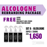 ALCOLOGNE - REBRANDING PACKAGE (PERSONALIZED and CUSTOMIZED) / SANITIZER / SCENTED ALCOHOL