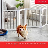 【hj3】 Foldable Fence Cage Dog 5 Playpen Pcs Length Cm
