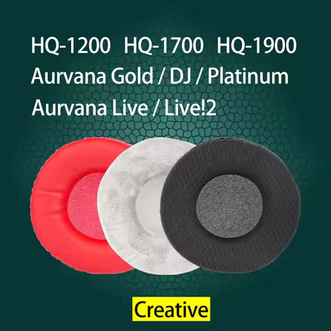 HQ-1200 1700 1900 Earpads for Creative Headphones Aurvana Gold / DJ / Platinum / Live / Live!2 Heads