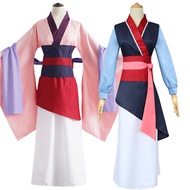 Halloween Pink Blue Mulan Suit cosplay Adult Stage Play Costume COS Mulan