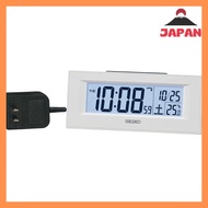 [Direct from Japan][Brand New]Seiko Clock Alarm Clock White Digital LED Backlight 64×154×39mm DL218W