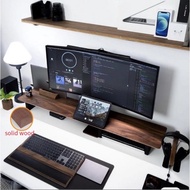 Beixiju-Solid Wood Monitor Stand Monitor Rack Laptop Stand Desktop Monitor Stand Desk Organiser Shelf ZCM