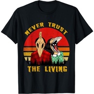 Never Trust The Living Retro Vintage Creepy G0Th Grung T-Shirt