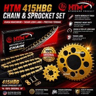 EX5 DREAM 415HBG-132L HTM 415 SPROCKET SET GOLD CHAIN WAVE100 EX5 CLASS C70 GBO YTZ5S YTZ5 YB4 YB5L 